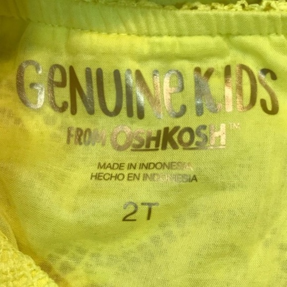 Yellow Eyelet Lace Sun Dress Genuine Kids - Picture 7 of 8